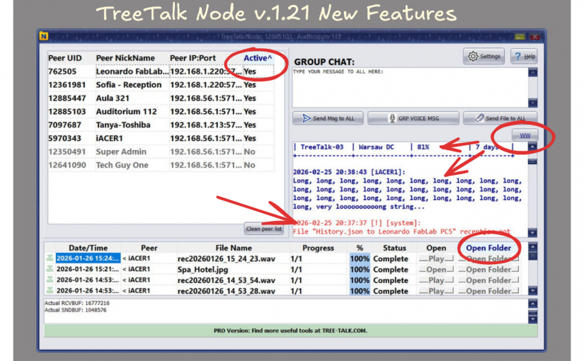 TreeTalk Node - P2P Local-First Chat & File Transfer messenger