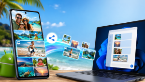 TreeTalk Node transferring files directly from an Android phone to a Windows PC over a local network